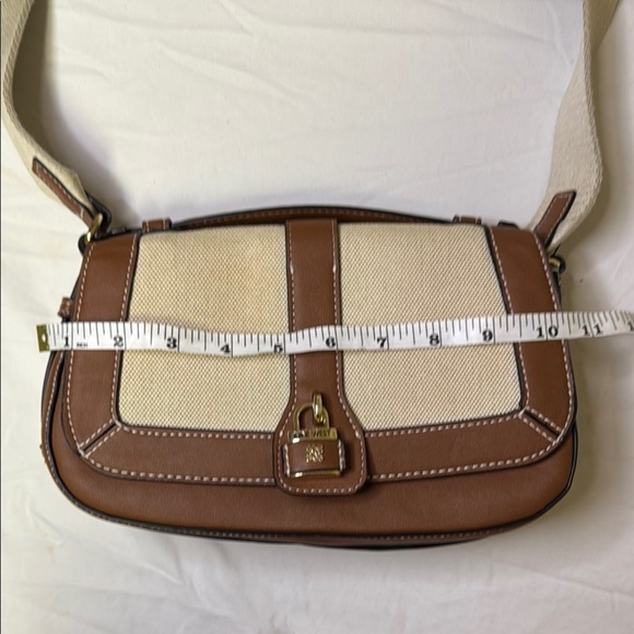 Nine West Brown and Cream Crossbody Bag with Adjustable Strap - Picture 11 of 13